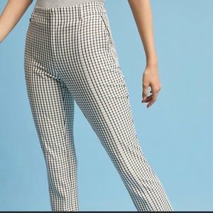 Anthropologie Essential Slim Plaid Trousers - size 0